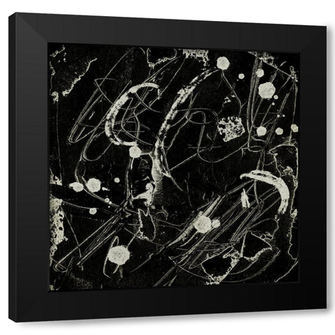 Ink Line Abstract II Black Modern Wood Framed Art Print by Wang, Melissa