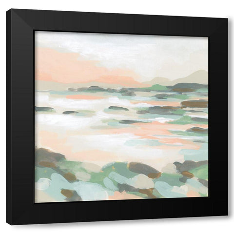Coral Marsh II Black Modern Wood Framed Art Print by Vess, June Erica