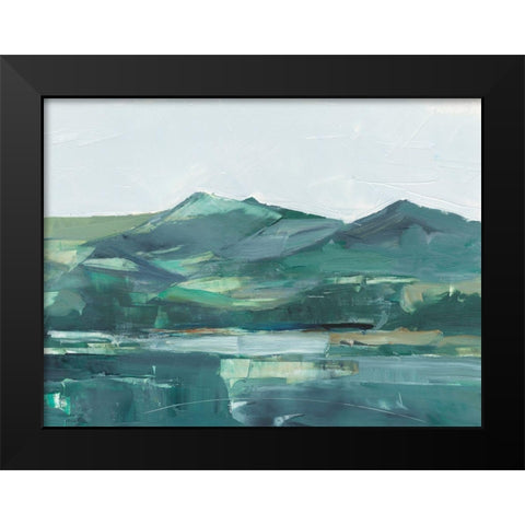 Green Grey Mountains II Black Modern Wood Framed Art Print by Harper, Ethan