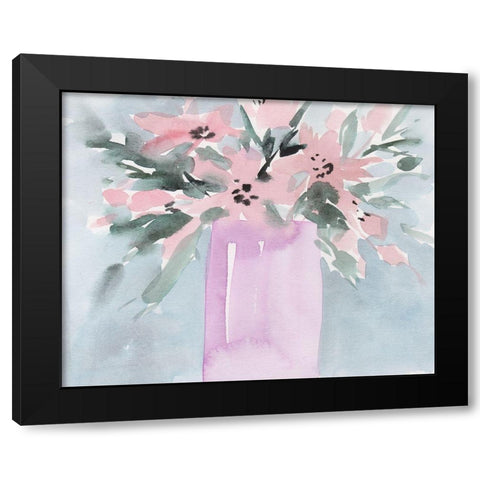 Broken Flowers I Black Modern Wood Framed Art Print with Double Matting by Wang, Melissa