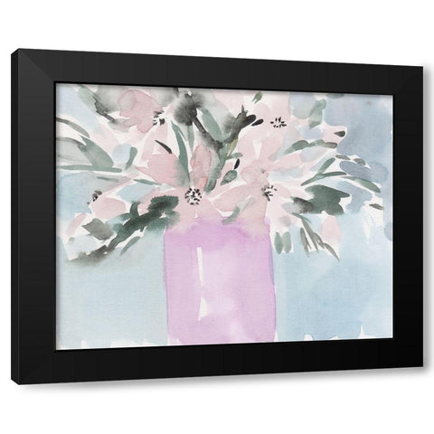 Broken Flowers II Black Modern Wood Framed Art Print with Double Matting by Wang, Melissa