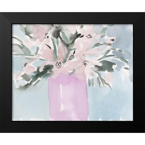 Broken Flowers II Black Modern Wood Framed Art Print by Wang, Melissa