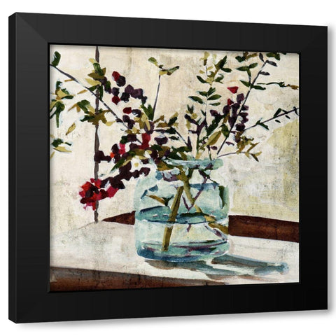 In A Glass II Black Modern Wood Framed Art Print with Double Matting by Wang, Melissa