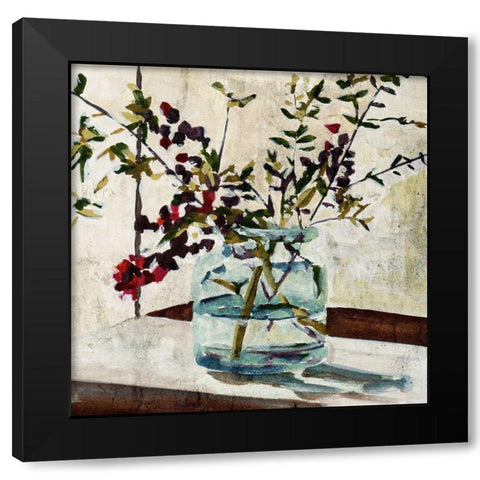 In A Glass II Black Modern Wood Framed Art Print by Wang, Melissa