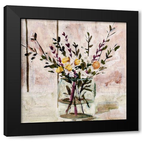 In A Glass III Black Modern Wood Framed Art Print with Double Matting by Wang, Melissa