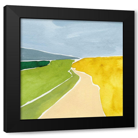 Distant Path III Black Modern Wood Framed Art Print with Double Matting by Barnes, Victoria