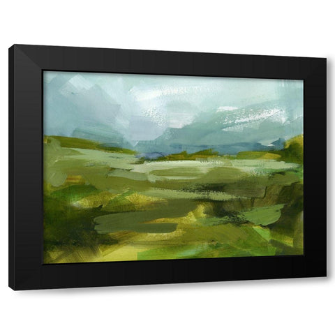 Emerald View II Black Modern Wood Framed Art Print with Double Matting by Barnes, Victoria