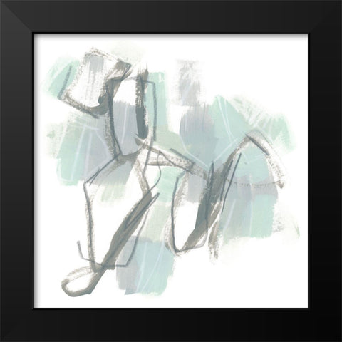 Frost Lichen I Black Modern Wood Framed Art Print by Vess, June Erica