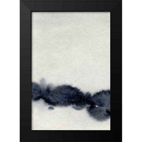 Ink Bleed Landscape I Black Modern Wood Framed Art Print by Caroline, Emma