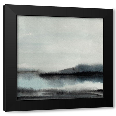 Hazed Horizon II Black Modern Wood Framed Art Print with Double Matting by Warren, Annie