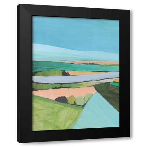 Bright Colored Countryside I Black Modern Wood Framed Art Print by Warren, Annie