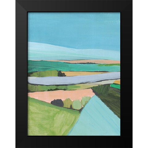 Bright Colored Countryside I Black Modern Wood Framed Art Print by Warren, Annie