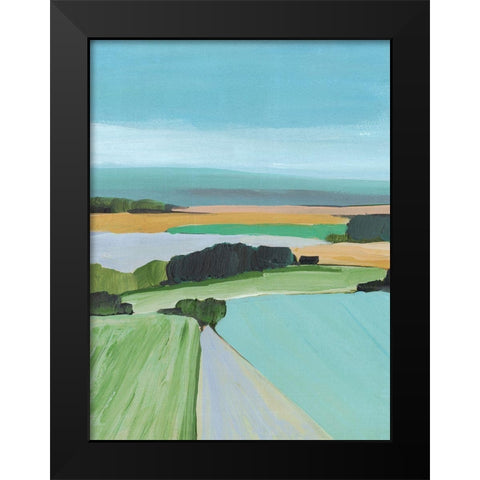 Bright Colored Countryside III Black Modern Wood Framed Art Print by Warren, Annie