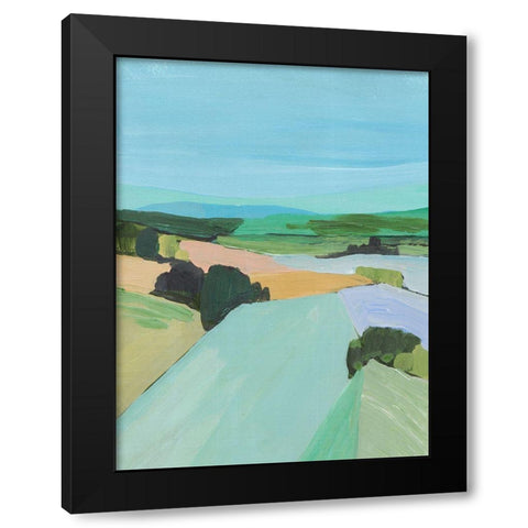 Bright Colored Countryside IV Black Modern Wood Framed Art Print with Double Matting by Warren, Annie
