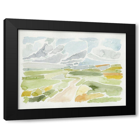 Patchwork Terrain IV Black Modern Wood Framed Art Print by Barnes, Victoria