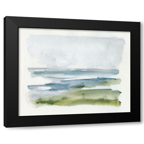 Coastline Splash I Black Modern Wood Framed Art Print with Double Matting by Barnes, Victoria