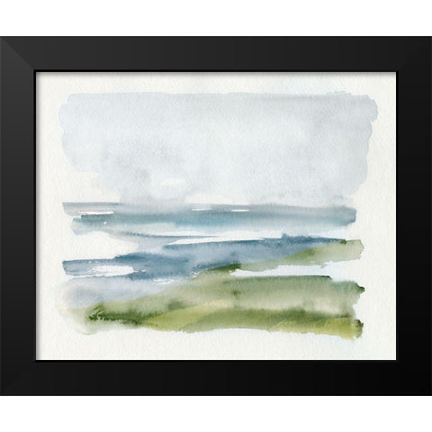 Coastline Splash I Black Modern Wood Framed Art Print by Barnes, Victoria