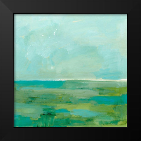 Sea Foam Horizon I Black Modern Wood Framed Art Print by Barnes, Victoria