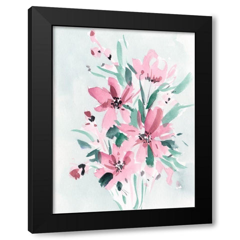 Posy Blooms I Black Modern Wood Framed Art Print by Wang, Melissa