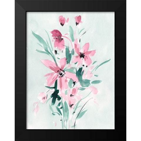 Posy Blooms II Black Modern Wood Framed Art Print by Wang, Melissa