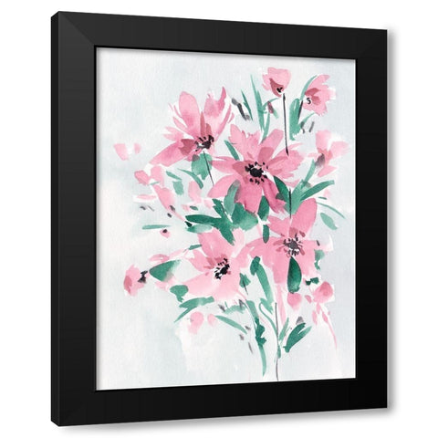 Posy Blooms III Black Modern Wood Framed Art Print by Wang, Melissa