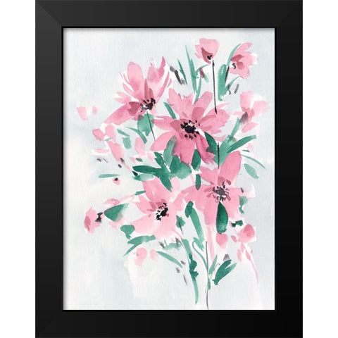 Posy Blooms III Black Modern Wood Framed Art Print by Wang, Melissa