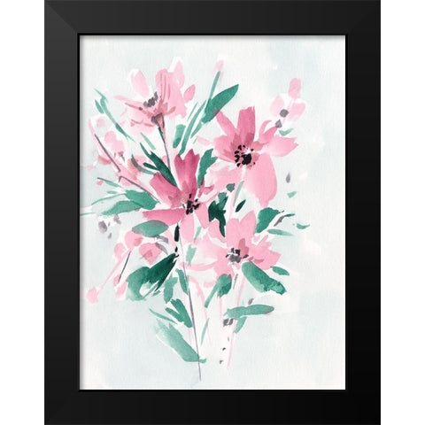 Posy Blooms IV Black Modern Wood Framed Art Print by Wang, Melissa