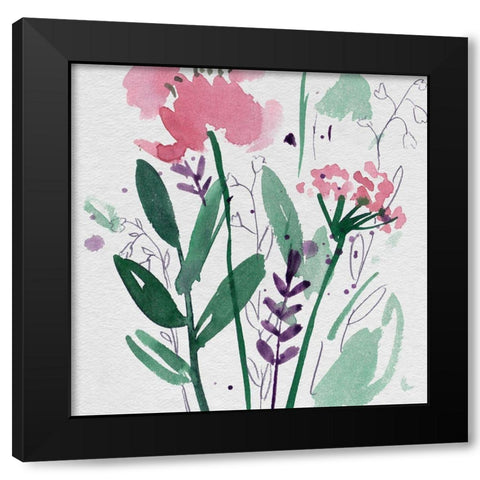 Leisurely Life II Black Modern Wood Framed Art Print with Double Matting by Wang, Melissa