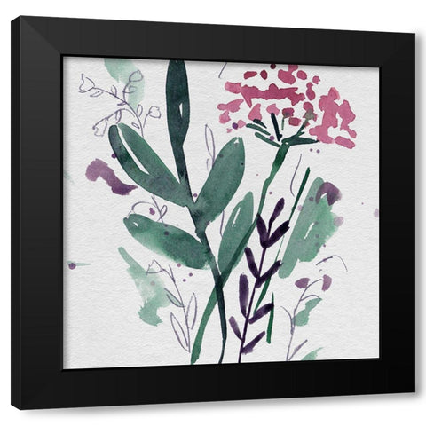 Leisurely Life VII Black Modern Wood Framed Art Print with Double Matting by Wang, Melissa