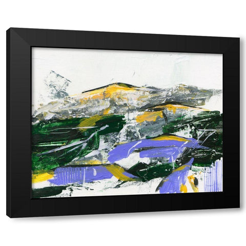 Silent Mountain II Black Modern Wood Framed Art Print with Double Matting by Wang, Melissa