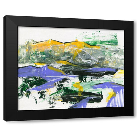 Silent Mountain III Black Modern Wood Framed Art Print with Double Matting by Wang, Melissa