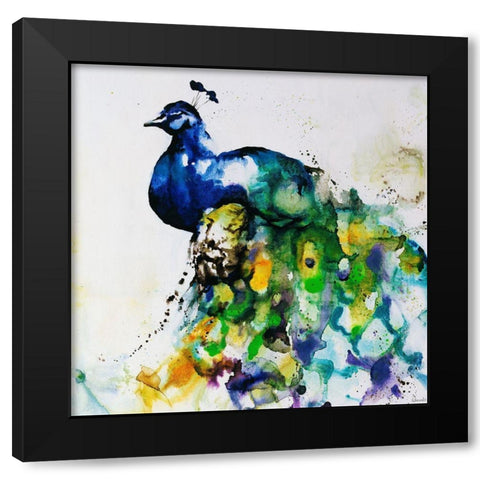 Plumes and Feathers Black Modern Wood Framed Art Print with Double Matting by Edmunds, Sydney