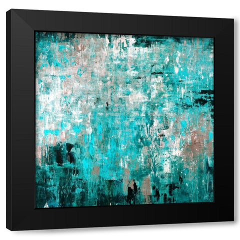Sea Glass Black Modern Wood Framed Art Print with Double Matting by Maas, Jodi