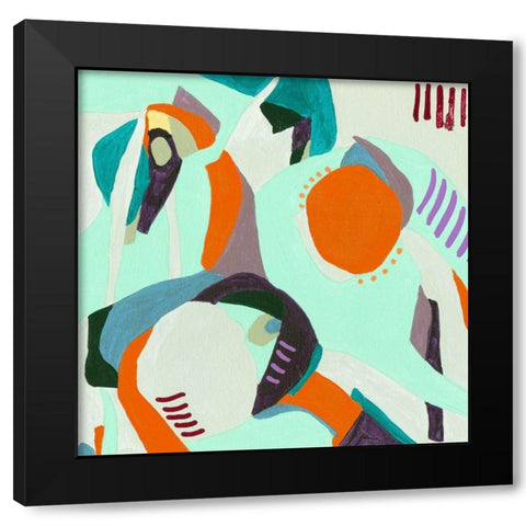 Crispy I Black Modern Wood Framed Art Print with Double Matting by Wang, Melissa