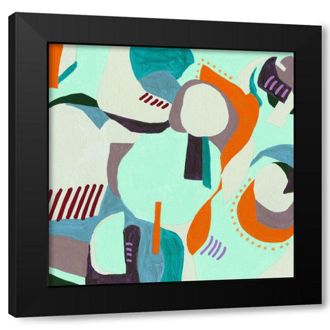 Crispy IV Black Modern Wood Framed Art Print with Double Matting by Wang, Melissa