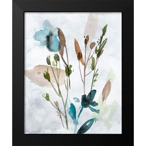 Watercolor Wildflowers IV Black Modern Wood Framed Art Print by Wang, Melissa