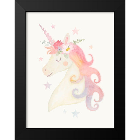 Sweet Unicorn I Black Modern Wood Framed Art Print by Barnes, Victoria