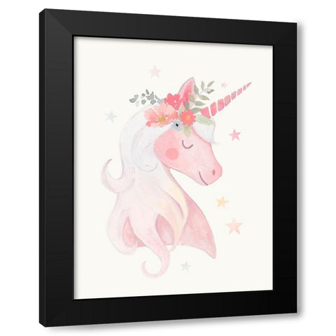 Sweet Unicorn II Black Modern Wood Framed Art Print by Barnes, Victoria