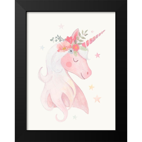 Sweet Unicorn II Black Modern Wood Framed Art Print by Barnes, Victoria