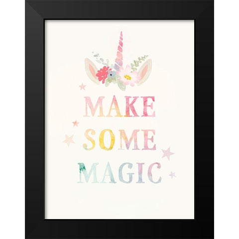 Sweet Unicorn IV Black Modern Wood Framed Art Print by Barnes, Victoria