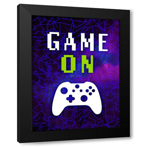 Its Game On II Black Modern Wood Framed Art Print by Barnes, Victoria