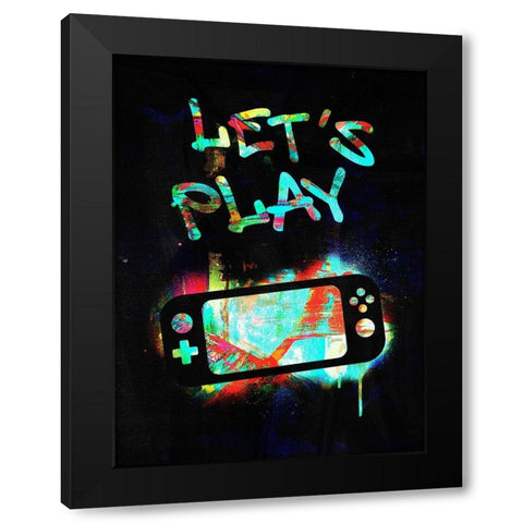 Gamer Tag III Black Modern Wood Framed Art Print with Double Matting by Barnes, Victoria