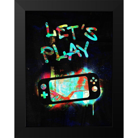 Gamer Tag III Black Modern Wood Framed Art Print by Barnes, Victoria