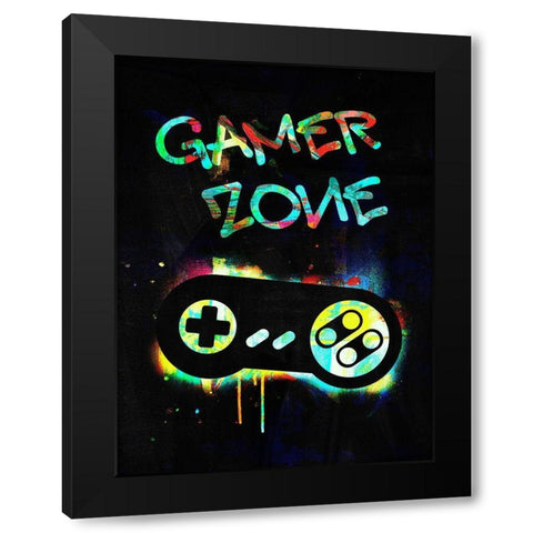 Gamer Tag IV Black Modern Wood Framed Art Print with Double Matting by Barnes, Victoria