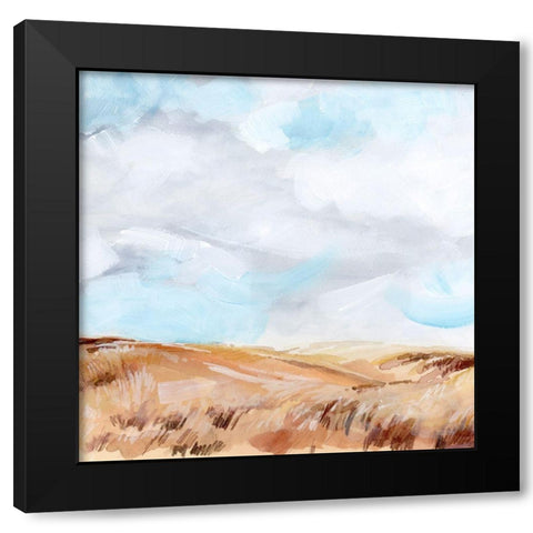 Fields of Wheat II Black Modern Wood Framed Art Print with Double Matting by Parker, Jennifer Paxton