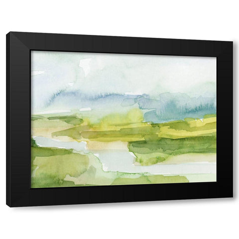 Watery Lowlands I Black Modern Wood Framed Art Print with Double Matting by Barnes, Victoria