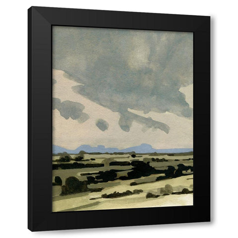Pink Hazy Sky II Black Modern Wood Framed Art Print with Double Matting by Caroline, Emma
