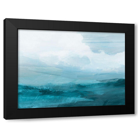 Azure Rising IV Black Modern Wood Framed Art Print with Double Matting by Barnes, Victoria