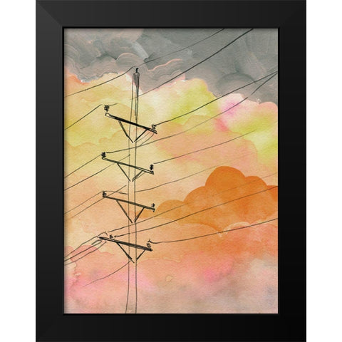 Cloudy Communication I Black Modern Wood Framed Art Print by Parker, Jennifer Paxton