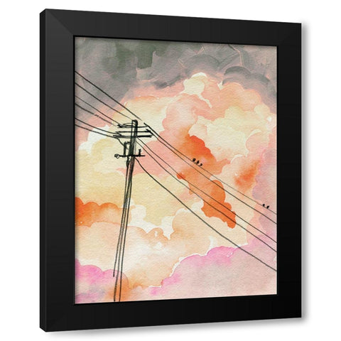 Cloudy Communication II Black Modern Wood Framed Art Print by Parker, Jennifer Paxton